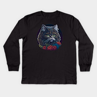 Cat Breed - Selkirk Rex Cat Kids Long Sleeve T-Shirt